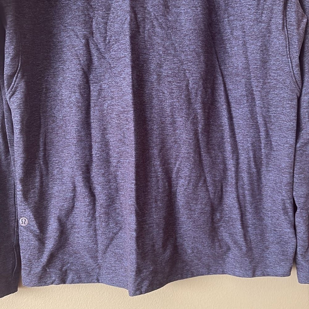 Lululemon Men’s Surge Full Zip Light Weight Sweater Heathered Navy Blue Sz L - Picture 9 of 12
